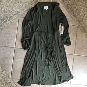 Tied Up Duster - Olive